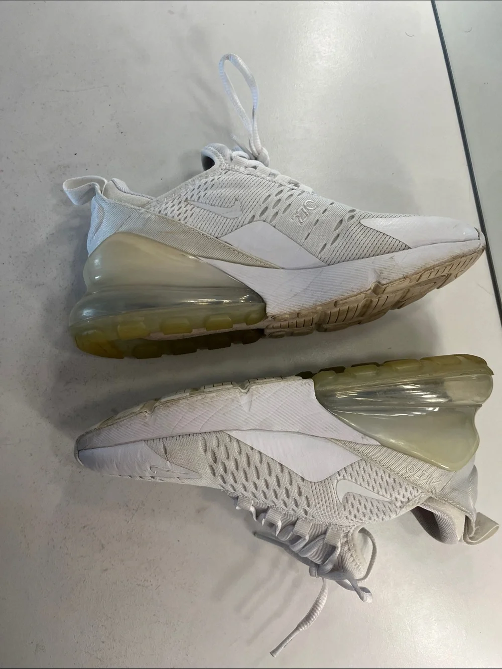 Nike White Knit Running Sneakers